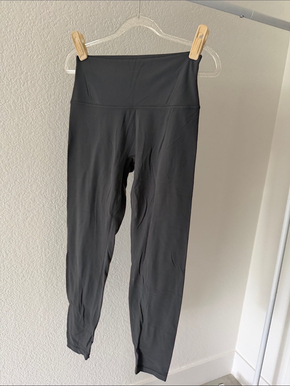 Artizia Golden High-Rise gray Workout Leggings with no middle seam